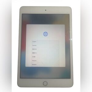 🔥 Apple iPad Mini 4 128GB Wi-Fi only 7.9in White & Grey F9FVQJP6GHKK 🔥